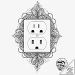 A simple drawing of a power outlet, but it’s… – tattoo sketch (№1751997979_0, 08.07.2025 18:06) — tattoovalue.net