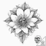 A beautiful, realistic passion flower, intric… – tattoo sketch (№1752000643_0, 08.07.2025 18:50) — tattoovalue.net