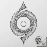 A single, powerful symbol of an upward spiral… – tattoo sketch (№1752001392_0, 08.07.2025 19:03) — tattoovalue.net