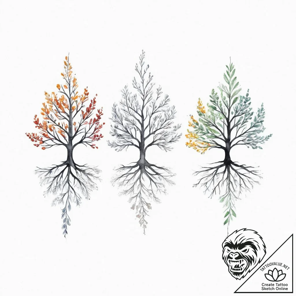 A beautiful, abstract representation of the f... - tattoo sketch (№1752001888_0, 08.07.2025 19:11) — tattoovalue.net