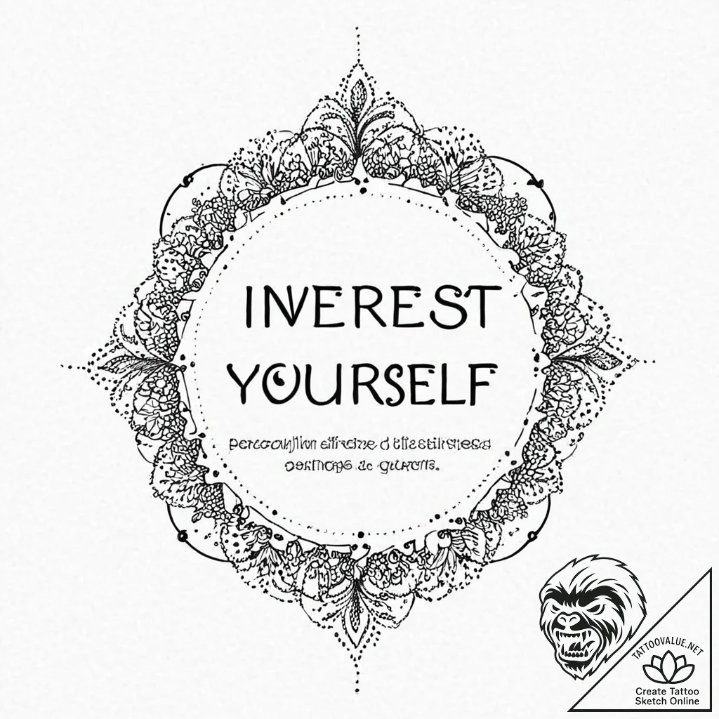 The phrase "invest in yourself", tattoo drawi... - tattoo sketch (№1752002478_0, 08.07.2025 19:21) — tattoovalue.net