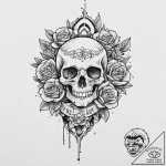 A quote “wild heart, gypsy soul”, ink illustr… – tattoo sketch (№1752003246_0, 08.07.2025 19:34) — tattoovalue.net