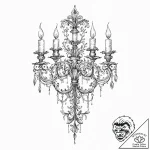 A beautiful, ornate antique candelabra, tatto… – tattoo sketch (№1752003674_0, 08.07.2025 19:41) — tattoovalue.net