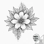 A beautiful, but poisonous flower, like olean… – tattoo sketch (№1752005036_0, 08.07.2025 20:03) — tattoovalue.net