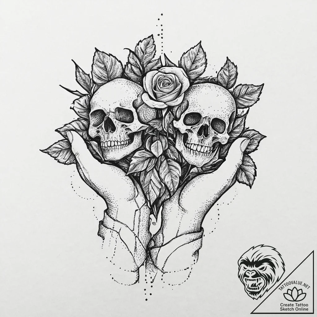 A human hand, offering a single, glowing piec... - tattoo sketch (№1752006993_0, 08.07.2025 20:36) — tattoovalue.net