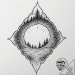 A single, clear drop of water, creating rippl… – tattoo sketch (№1752008098_0, 08.07.2025 20:54) — tattoovalue.net