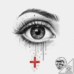 A beautiful, realistic woman’s eye, with a si… – tattoo sketch (№1752009725_0, 08.07.2025 21:22) — tattoovalue.net