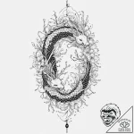 The phrase “live with intention”, concept art… – tattoo sketch (№1752010155_0, 08.07.2025 21:29) — tattoovalue.net