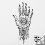 A beautiful, delicate henna-inspired pattern… – tattoo sketch (№1752010670_0, 08.07.2025 21:37) — tattoovalue.net