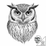 A beautiful, wise old owl, its eyes are full… – tattoo sketch (№1752010755_0, 08.07.2025 21:39) — tattoovalue.net