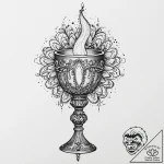 A beautiful, ornate chalice, but it’s filled… – tattoo sketch (№1752010840_0, 08.07.2025 21:40) — tattoovalue.net