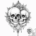 A beautiful, but deadly vampire, its fangs ba… – tattoo sketch (№1752011012_0, 08.07.2025 21:43) — tattoovalue.net