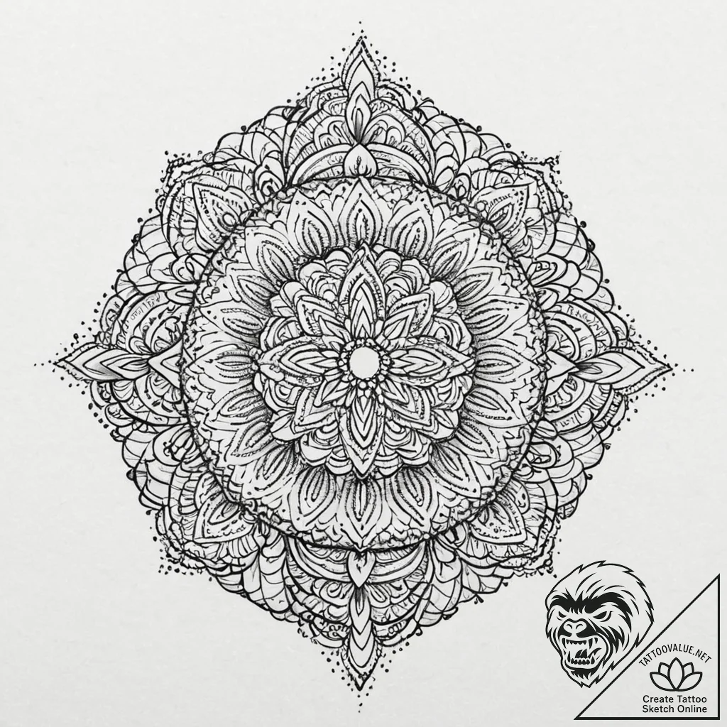 A girl whose skin is covered in beautiful, in... - tattoo sketch (№1752012040_0, 08.07.2025 22:00) — tattoovalue.net