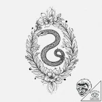 A snake, its scales are made of tiny, delicat… – tattoo sketch (№1752012550_0, 08.07.2025 22:09) — tattoovalue.net