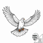 A simple drawing of a pigeon, a city survivor… – tattoo sketch (№1752014843_0, 08.07.2025 22:47) — tattoovalue.net