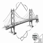 A single, powerful symbol of a bridge, connec… – tattoo sketch (№1752016127_0, 08.07.2025 23:08) — tattoovalue.net