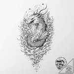 The phrase “paycheck to paycheck” in a simple… – tattoo sketch (№1752016299_0, 08.07.2025 23:11) — tattoovalue.net
