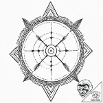 A single, powerful symbol of a target, with a… – tattoo sketch (№1752017240_0, 08.07.2025 23:27) — tattoovalue.net