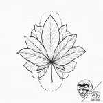 A single, perfect maple leaf in autumn, its c… – tattoo sketch (№1752017581_0, 08.07.2025 23:33) — tattoovalue.net