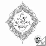 The phrase “live with intention”, tattoo draw… – tattoo sketch (№1752019112_0, 08.07.2025 23:58) — tattoovalue.net