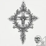 A single, perfect olive branch, symbolizing p… – tattoo sketch (№1752019798_0, 09.07.2025 00:09) — tattoovalue.net