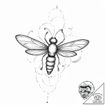 A beautiful, but determined firefly, its ligh… – tattoo sketch (№1752020223_0, 09.07.2025 00:17) — tattoovalue.net