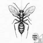 A beautiful, strong ant, working for the good… – tattoo sketch (№1752022783_0, 09.07.2025 00:59) — tattoovalue.net