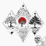 A beautiful, abstract representation of the f… – tattoo sketch (№1752054393_0, 09.07.2025 09:46) — tattoovalue.net