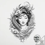 A person, listening with deep empathy to anot… – tattoo sketch (№1752058298_0, 09.07.2025 10:51) — tattoovalue.net