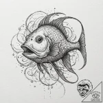 A anglerfish, with its glowing lure, symboliz… – tattoo sketch (№1752058646_0, 09.07.2025 10:57) — tattoovalue.net