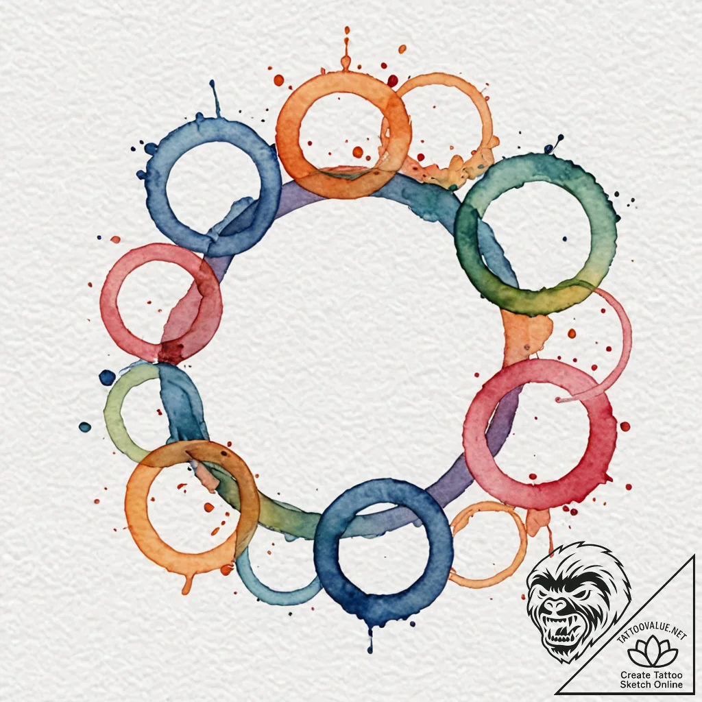 A beautiful, abstract pattern of overlapping... - tattoo sketch (№1752058807_0, 09.07.2025 11:00) — tattoovalue.net