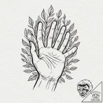 A beautiful, stylized tree, its leaves are op… – tattoo sketch (№1752060444_0, 09.07.2025 11:27) — tattoovalue.net