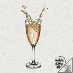 A single, perfect, glistening drop of expensi… – tattoo sketch (№1752061638_0, 09.07.2025 11:47) — tattoovalue.net