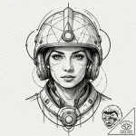 A realistic soldier in a modern helmet, his f… – tattoo sketch (№1752062116_0, 09.07.2025 11:55) — tattoovalue.net