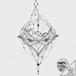 A beautiful, delicate pattern of stars and co… – tattoo sketch (№1752062436_0, 09.07.2025 12:00) — tattoovalue.net