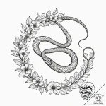 A snake, its scales are made of tiny, delicat… – tattoo sketch (№1752062515_0, 09.07.2025 12:01) — tattoovalue.net