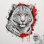 A girl whose skin has the pattern of a leopar… – tattoo sketch (№1752062835_0, 09.07.2025 12:07) — tattoovalue.net