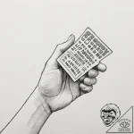 A drawing of a hand holding a losing lottery… – tattoo sketch (№1752067536_0, 09.07.2025 13:25) — tattoovalue.net