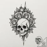 A single, black lightning bolt, sharp and gra… – tattoo sketch (№1752068917_0, 09.07.2025 13:48) — tattoovalue.net