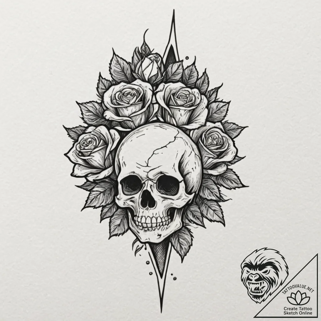 A single, black lightning bolt, sharp and gra... - tattoo sketch (№1752068917_0, 09.07.2025 13:48) — tattoovalue.net