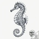 A majestic sea horse, a delicate watercolor p… – tattoo sketch (№1752069414_0, 09.07.2025 13:56) — tattoovalue.net