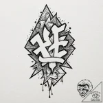 A simple drawing of a torn and patched-up pie… – tattoo sketch (№1752074334_0, 09.07.2025 15:18) — tattoovalue.net