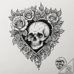 A single, perfect key, with a heart-shaped ha… – tattoo sketch (№1752075085_0, 09.07.2025 15:31) — tattoovalue.net