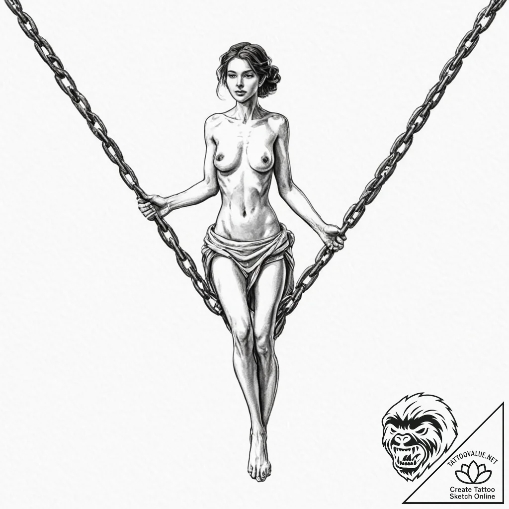 A person, whose body is a strong, unbreakable... - tattoo sketch (№1752076105_0, 09.07.2025 15:48) — tattoovalue.net