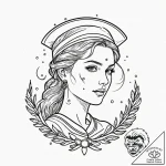 A woman whose tears are tiny, colorful sprink… – tattoo sketch (№1752078500_0, 09.07.2025 16:28) — tattoovalue.net