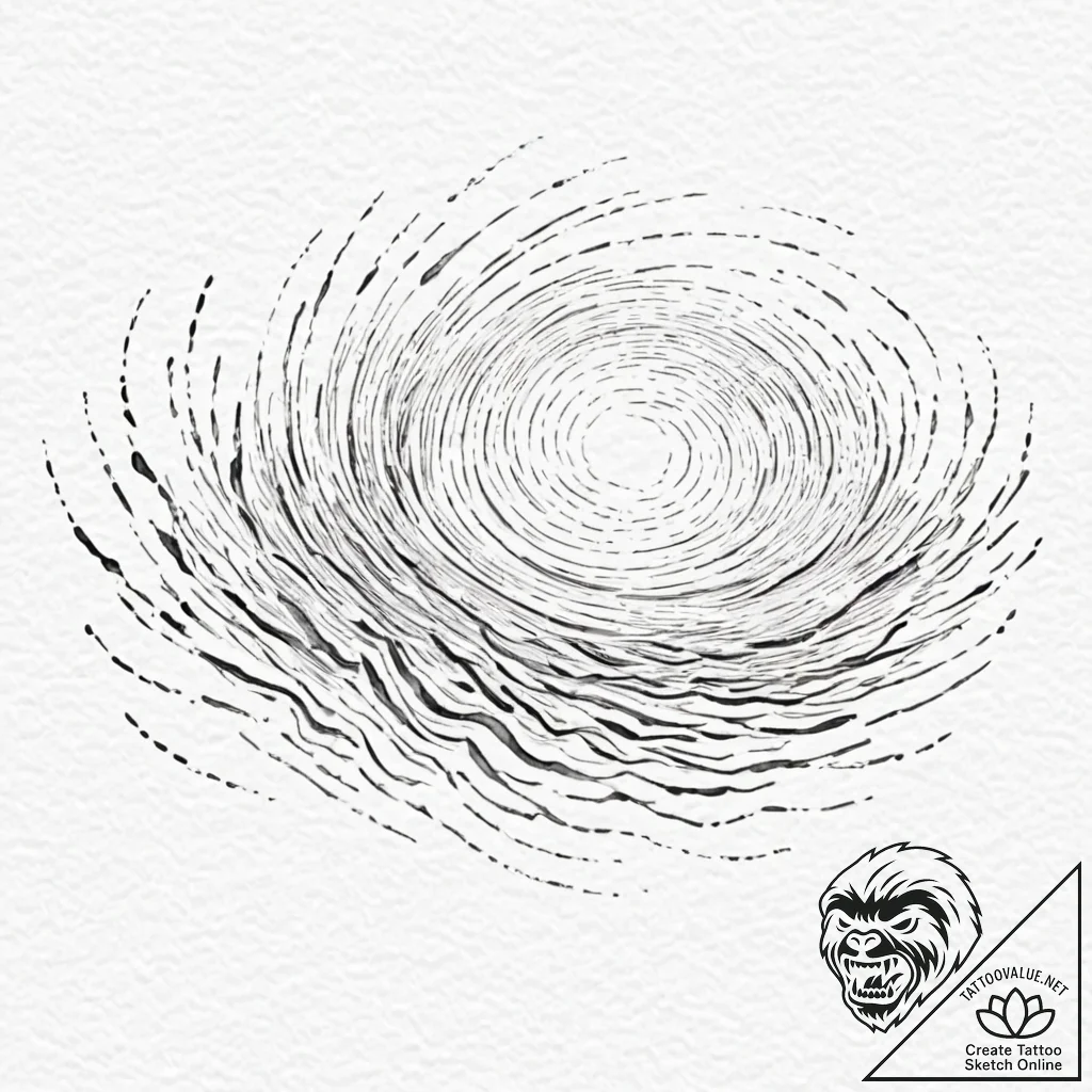 A beautiful, abstract representation of sound... - tattoo sketch (№1752078837_0, 09.07.2025 16:33) — tattoovalue.net