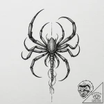 A pack of spectral scorpions, their stingers… – tattoo sketch (№1752079840_0, 09.07.2025 16:50) — tattoovalue.net