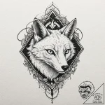 A beautiful, but deadly kitsune, revealing it… – tattoo sketch (№1752082518_0, 09.07.2025 17:35) — tattoovalue.net