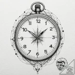 A beautiful, realistic stopwatch, its face is… – tattoo sketch (№1752083101_0, 09.07.2025 17:45) — tattoovalue.net