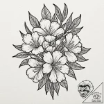 A beautiful, but poisonous flower, like olean… – tattoo sketch (№1752083418_0, 09.07.2025 17:50) — tattoovalue.net